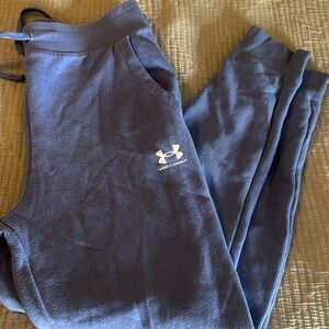 Youth large under armour sweat pants. Light blue/lavender color